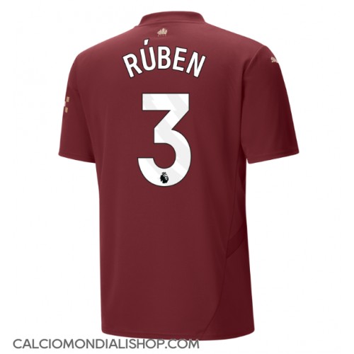 Maglie da calcio Manchester City Ruben Dias #3 Terza Maglia 2024-25 Manica Corta